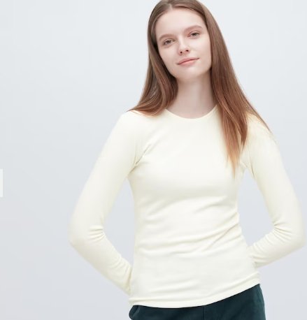 HEATTECH Camiseta de manga larga con cuello redondo ultra cálida mujer - Quierox - Tienda Online