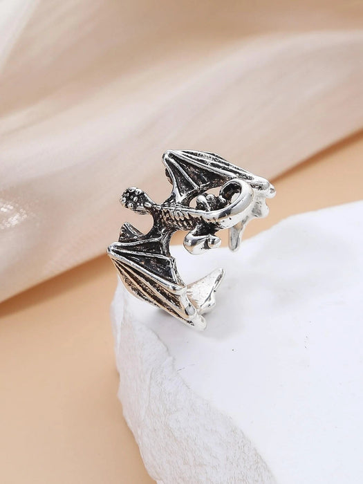 Hombres Anillo abierto occidental con diseño de dragón - Quierox - Tienda Online