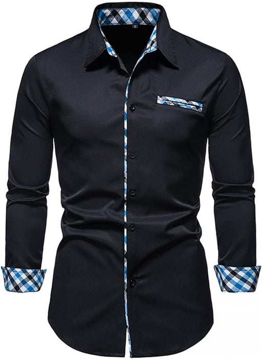 Hotouch - Camisa de manga larga para hombre con botones a la moda - Quierox - Tienda Online