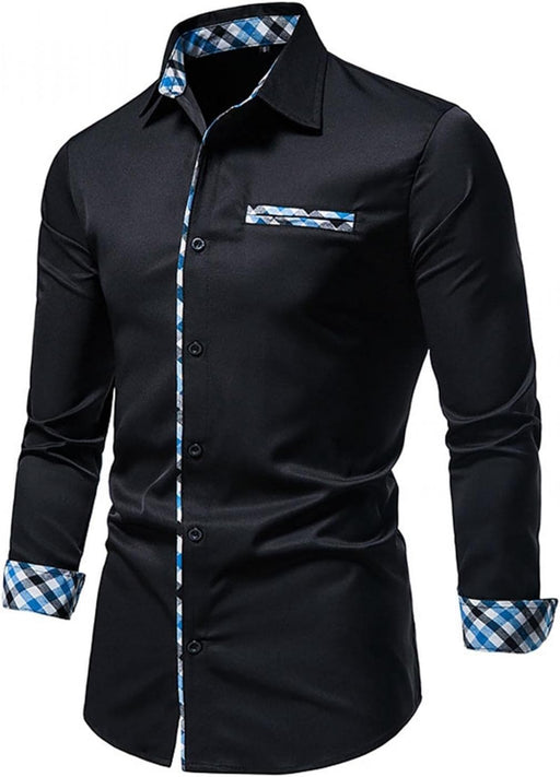 Hotouch - Camisa de manga larga para hombre con botones a la moda - Quierox - Tienda Online