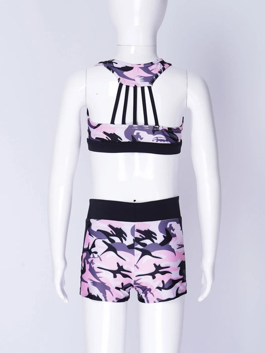 iEFiEL Traje deportivo de Yoga y baile para niñas, ropa de gimnasia sin mangas - Quierox - Tienda Online