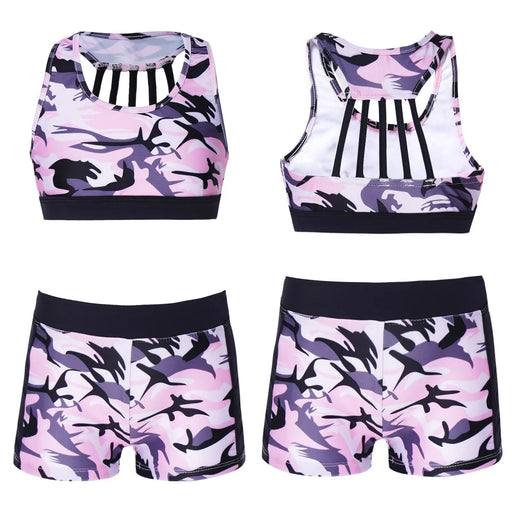 iEFiEL Traje deportivo de Yoga y baile para niñas, ropa de gimnasia sin mangas - Quierox - Tienda Online