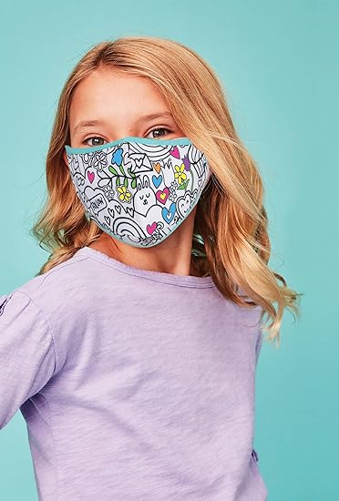 iscream Mascarilla facial de doble capa con bolsillo y marcadores de tela - Quierox - Tienda Online