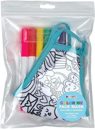 iscream Mascarilla facial de doble capa con bolsillo y marcadores de tela - Quierox - Tienda Online