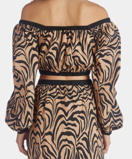 IVORY-BLACK ANIMAL Top de noche para damas - Quierox - Tienda Online