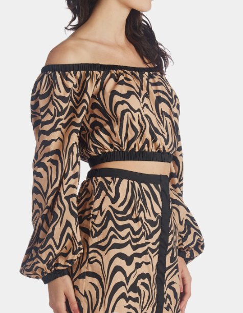 IVORY-BLACK ANIMAL Top de noche para damas - Quierox - Tienda Online