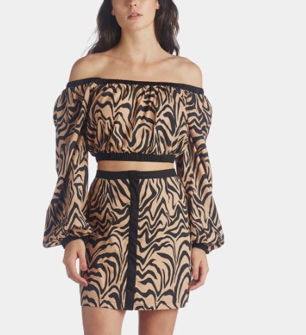 IVORY-BLACK ANIMAL Top de noche para damas - Quierox - Tienda Online