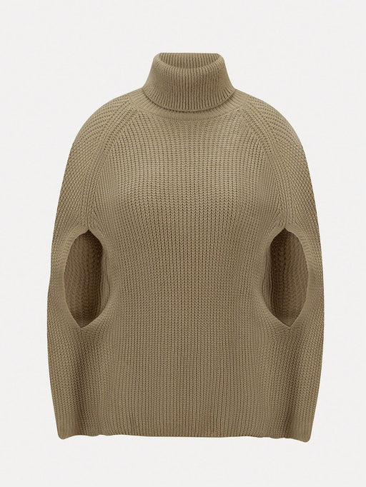 Jersey con cuello alto y manga raglán con abertura - Quierox - Tienda Online