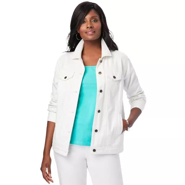 Jessica London Chaqueta vaquera clásica de algodón para mujer - Quierox - Tienda Online