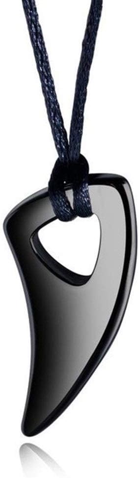 Joyería pendiente de la cabeza del lobo de obsidiana - Quierox - Tienda Online