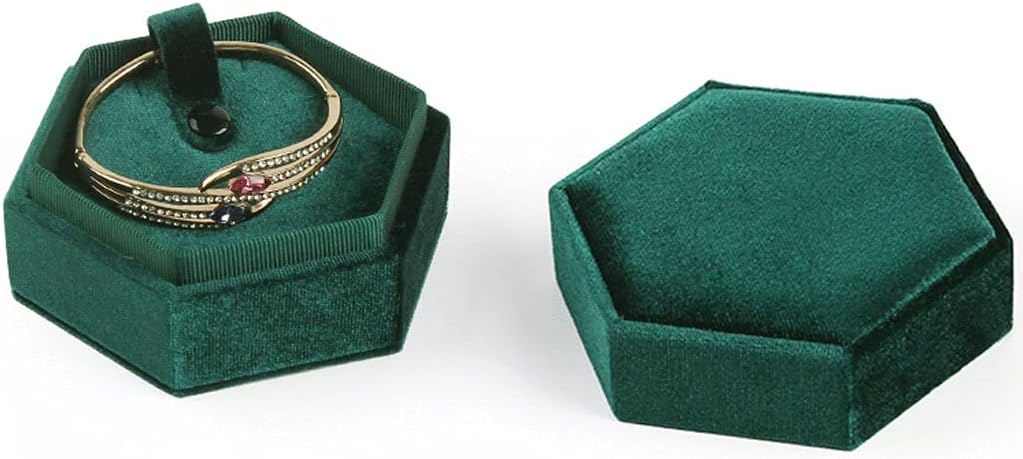 Joyero hexagonal vintage caja de terciopelo - Quierox - Tienda Online