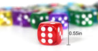 Juego de 50 dados de 0.551 in de 6 caras translúcidos - Quierox - Tienda Online