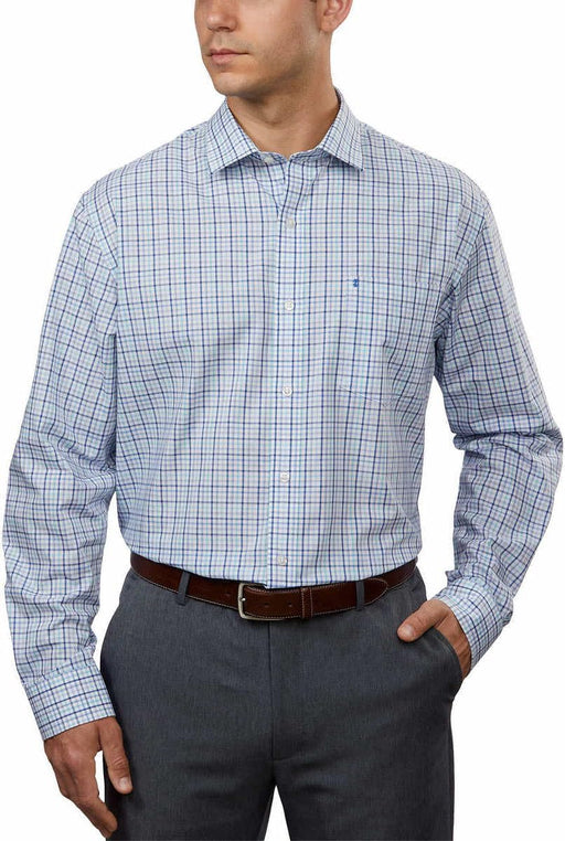 Kirkland Signature Camisa de vestir estampada de ajuste tradicional para hombre - Quierox - Tienda Online