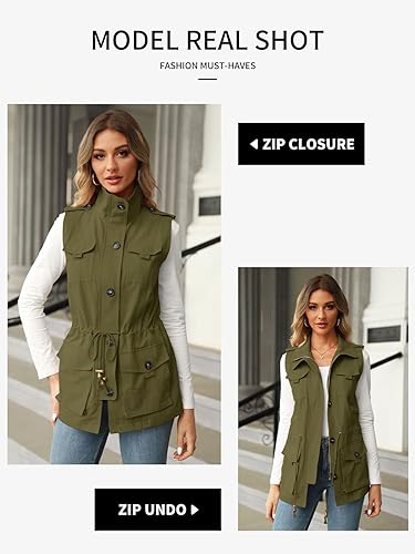 Koodred Chaleco de utilidad militar para mujer - Quierox - Tienda Online