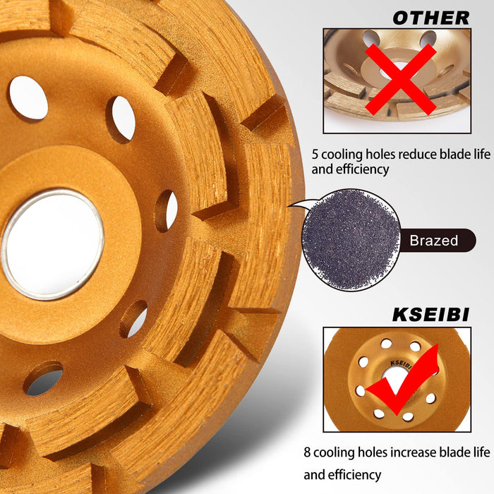 KSEIBI 644025 Muela abrasiva de hormigón de diamante de 4 pulgadas - Quierox - Tienda Online