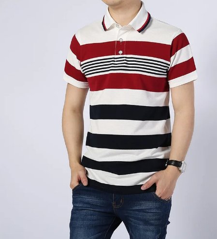 KYUSHUAD Polo de algodón a rayas para hombre - Quierox - Tienda Online