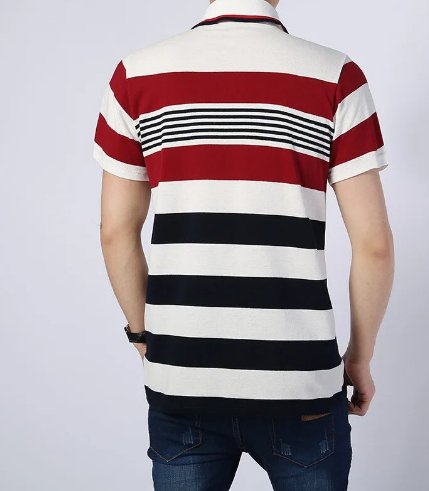 KYUSHUAD Polo de algodón a rayas para hombre - Quierox - Tienda Online