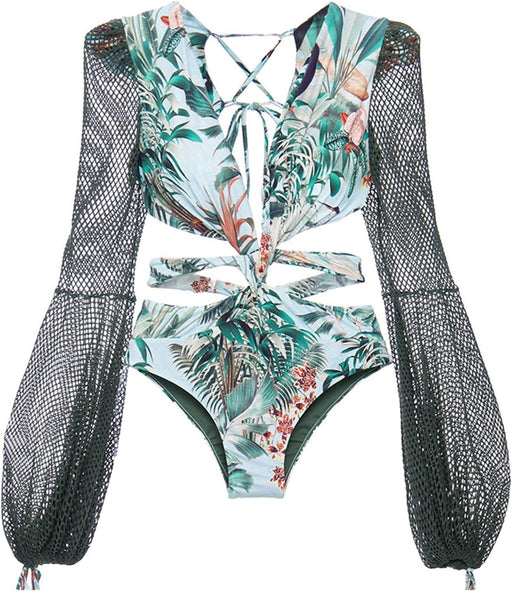 LANREN Traje de baño de Cuello en v de una pieza - Quierox - Tienda Online