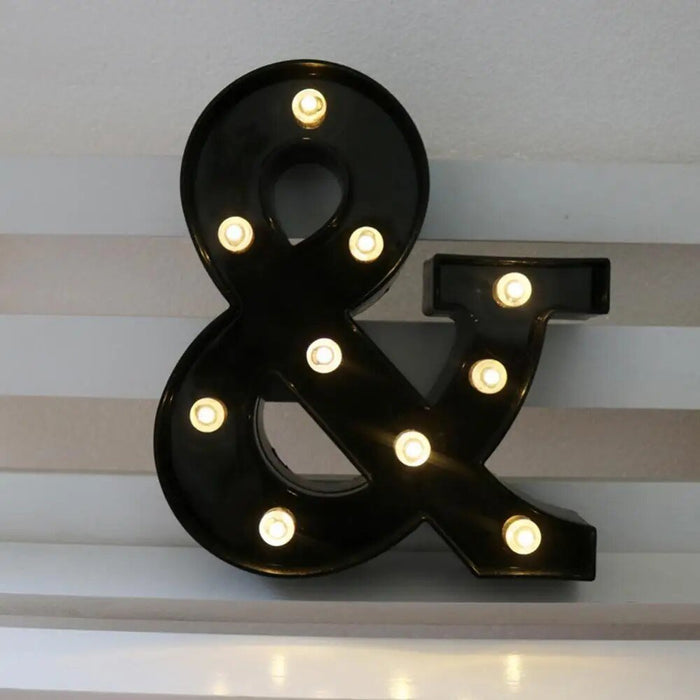 Luz LED con letras del alfabeto, cartel de marquesina, lámpara de pared, decoración - Quierox - Tienda Online