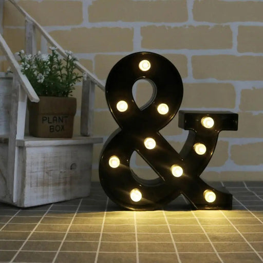 Luz LED con letras del alfabeto, cartel de marquesina, lámpara de pared, decoración - Quierox - Tienda Online