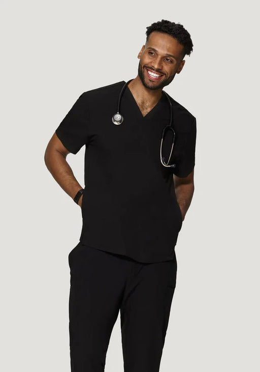 MANDALA Camiseta de Uniforme medico de Tres Bolsillos Negro - Quierox - Tienda Online