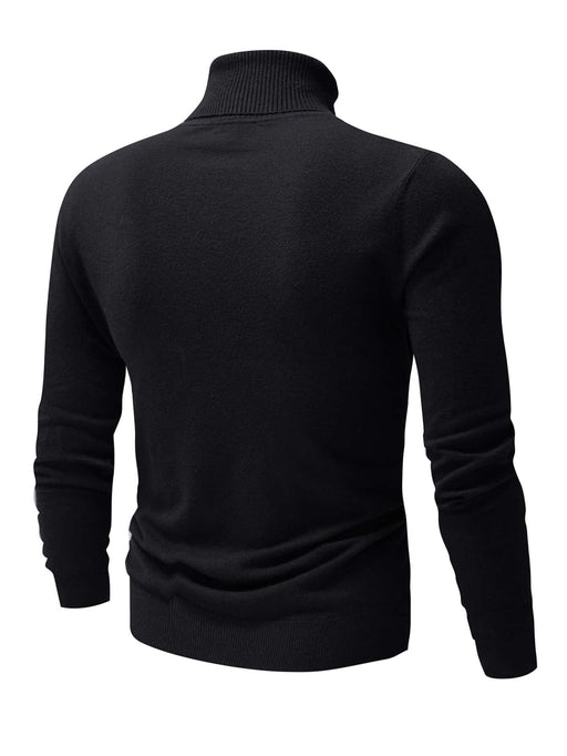 Manfinity Basics Suéter de punto acanalado con cuello alto para hombre - Quierox - Tienda Online