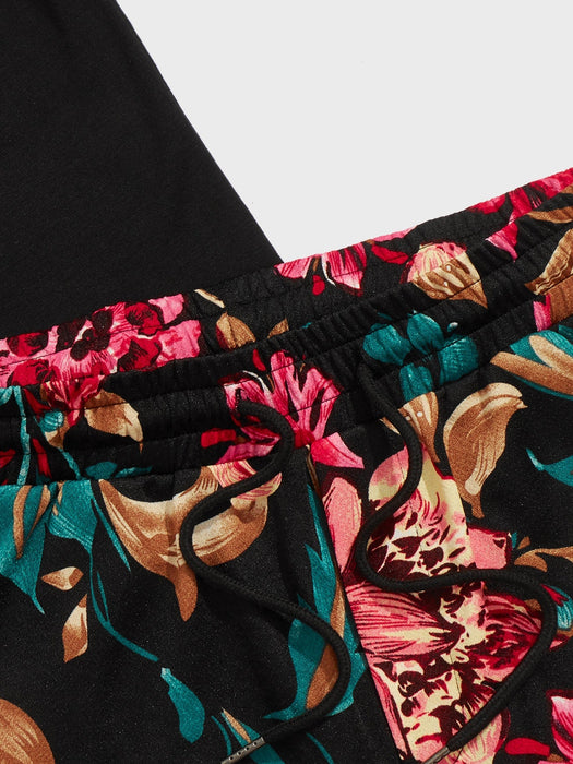 Manfinity RSRT Camiseta sin mangas con estampado floral y pantalones cortos - Quierox - Tienda Online