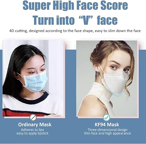 Mascarilla KF94 para adultos, mascarilla protectora 3D para seguridad facial de 4 capas - Quierox - Tienda Online