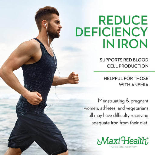 Maxi-Health - Suplemento de hierro Aumenta la energía y los niveles sanguíneos - Quierox - Tienda Online