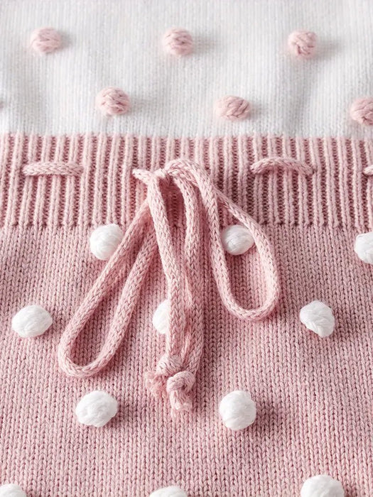 Mono Sin Mangas Crochet De Punto Con Cuello Cuadrado Con Cinturón Para Niñas - Quierox - Tienda Online