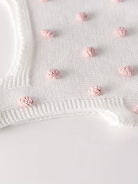 Mono Sin Mangas Crochet De Punto Con Cuello Cuadrado Con Cinturón Para Niñas - Quierox - Tienda Online