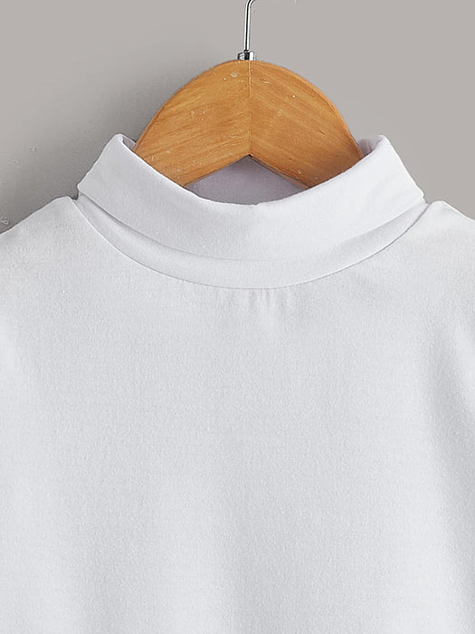 Niños Camiseta unicolor de cuello cisne - Quierox - Tienda Online