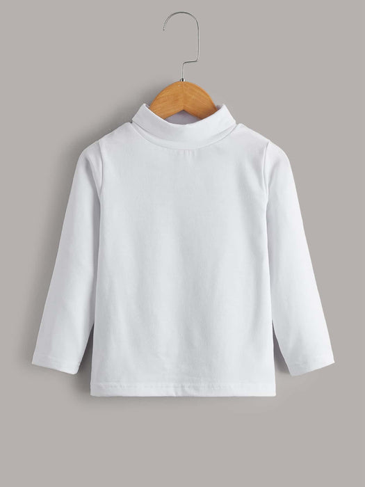 Niños Camiseta unicolor de cuello cisne - Quierox - Tienda Online