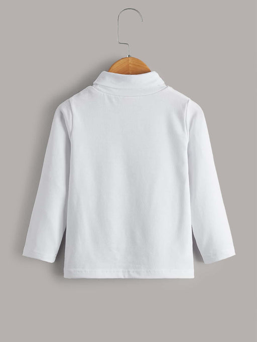 Niños Camiseta unicolor de cuello cisne - Quierox - Tienda Online