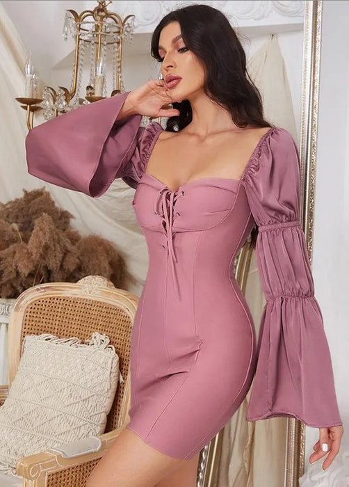 Nuevo vestido elegante de manga larga para fiesta - Quierox - Tienda Online