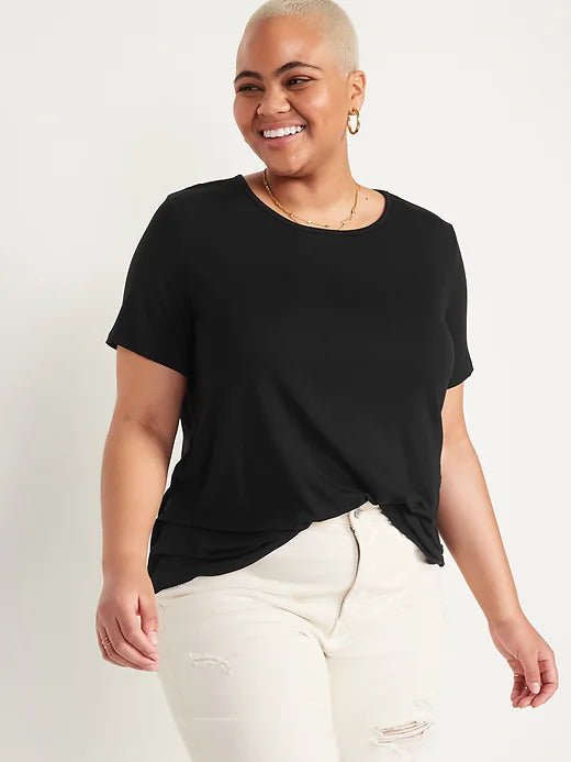 OLD NAVY Camiseta de lujo con cuello redondo para mujer - Quierox - Tienda Online
