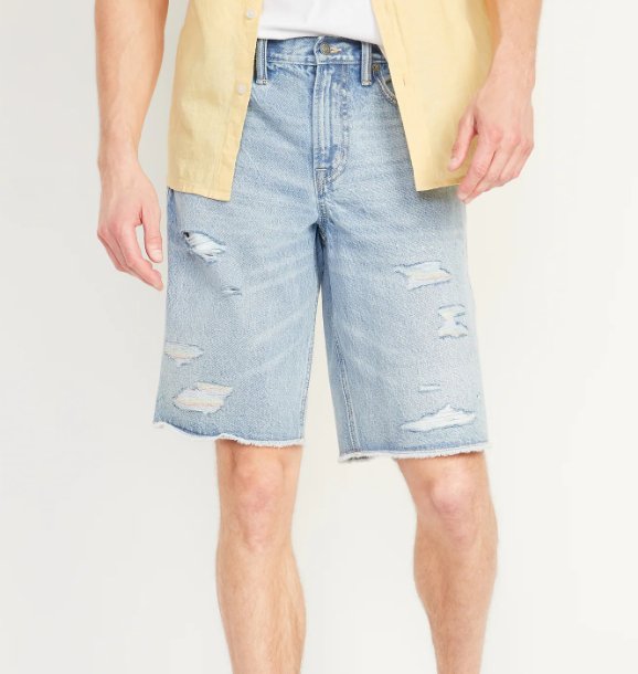 OLD NAVY Pantalones cortos de mezclilla originales, sueltos, no elásticos - Quierox - Tienda Online