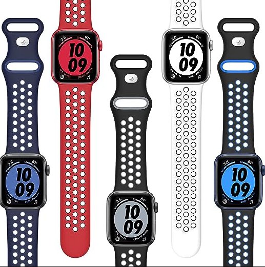 Paquete de 5 correas deportivas compatibles con Apple Watch - Quierox - Tienda Online