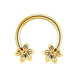 Pendiente de hélice de flor de imitacion de oro, anillo de tabique de herradura - Quierox - Tienda Online