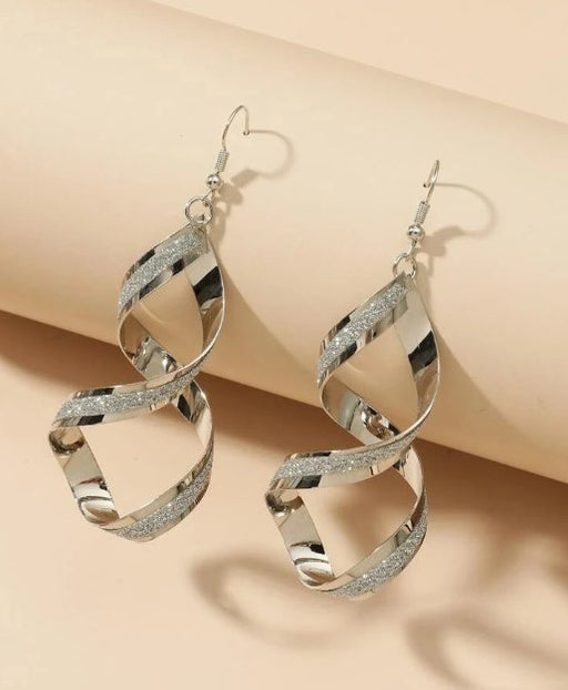 Pendientes Largos Espiral Metálicos - Quierox - Tienda Online