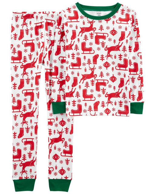 Pijama Navideño De 2 Piezas 100% Algodón Ajustado - Quierox - Tienda Online