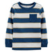 Playera Carter’s rayas azul y amarillo para niño - Quierox - Tienda Online