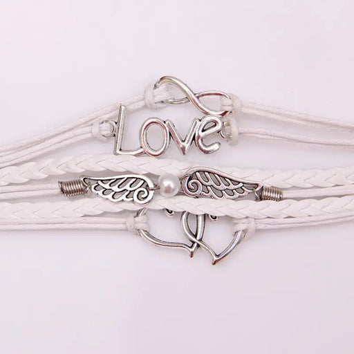 Pulsera De Cuero Encantadora De Múltiples Capas Con Corazón - Quierox - Tienda Online