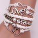 Pulsera De Cuero Encantadora De Múltiples Capas Con Corazón - Quierox - Tienda Online