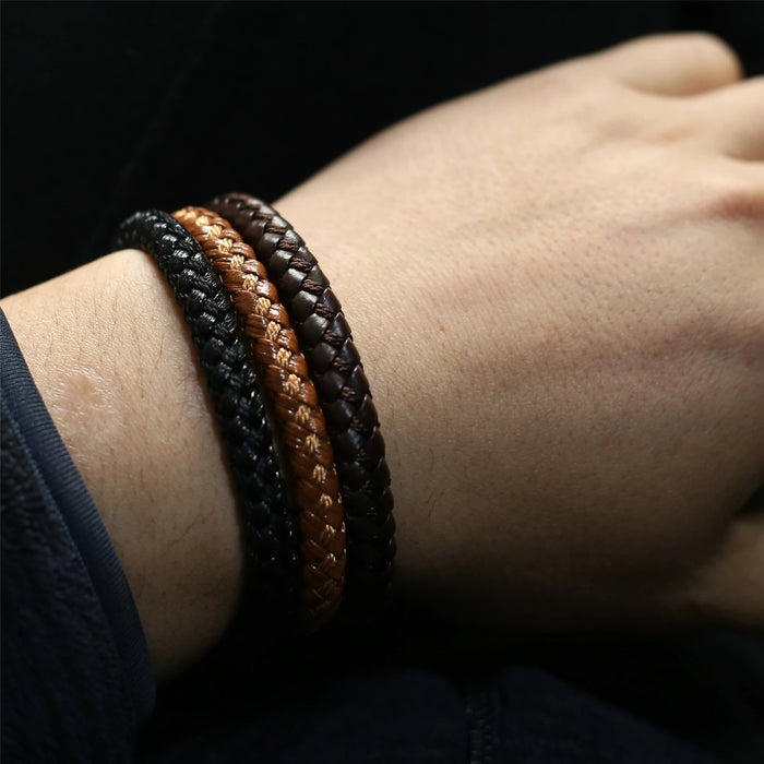 Pulseras de Cuero trenzadas para hombres - Quierox - Tienda Online