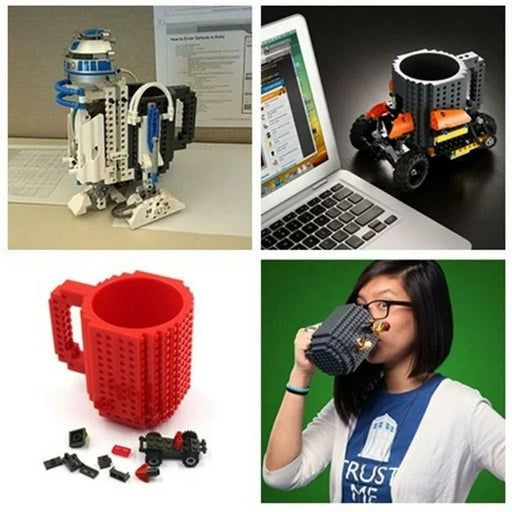 QCF Construir en Brick Mug Lego Coffee Tea Cup Lot Of 3- - Quierox - Tienda Online
