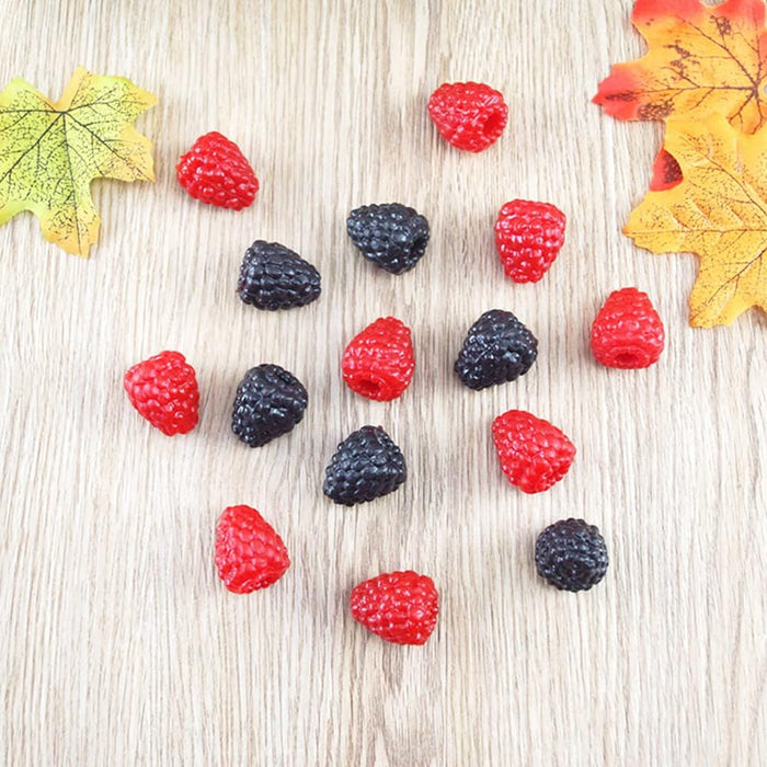 RAYNAG 20 piezas de frambuesas negras artificiales realistas simulación BlackBerry - Quierox - Tienda Online