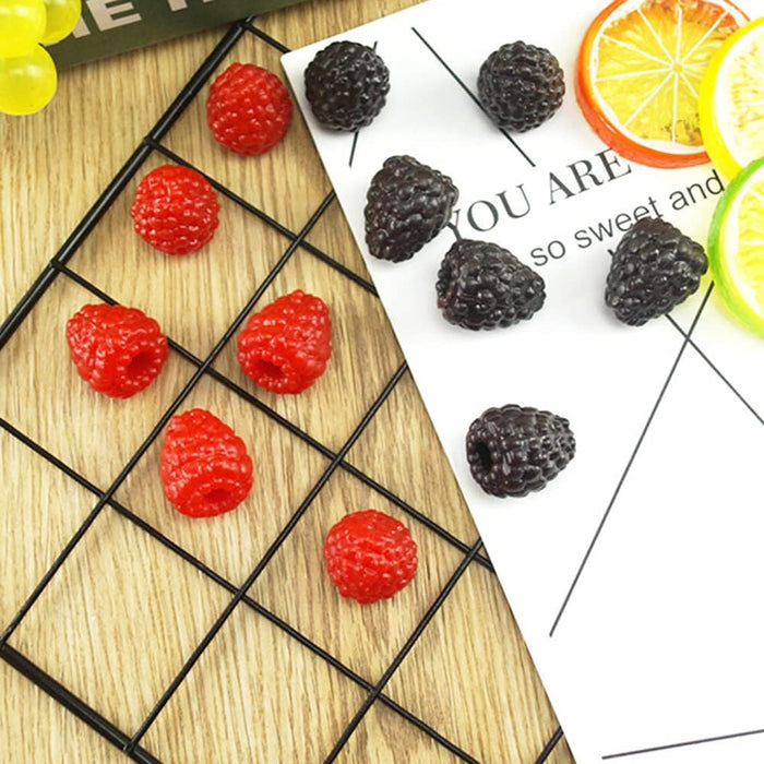 RAYNAG 20 piezas de frambuesas negras artificiales realistas simulación BlackBerry - Quierox - Tienda Online