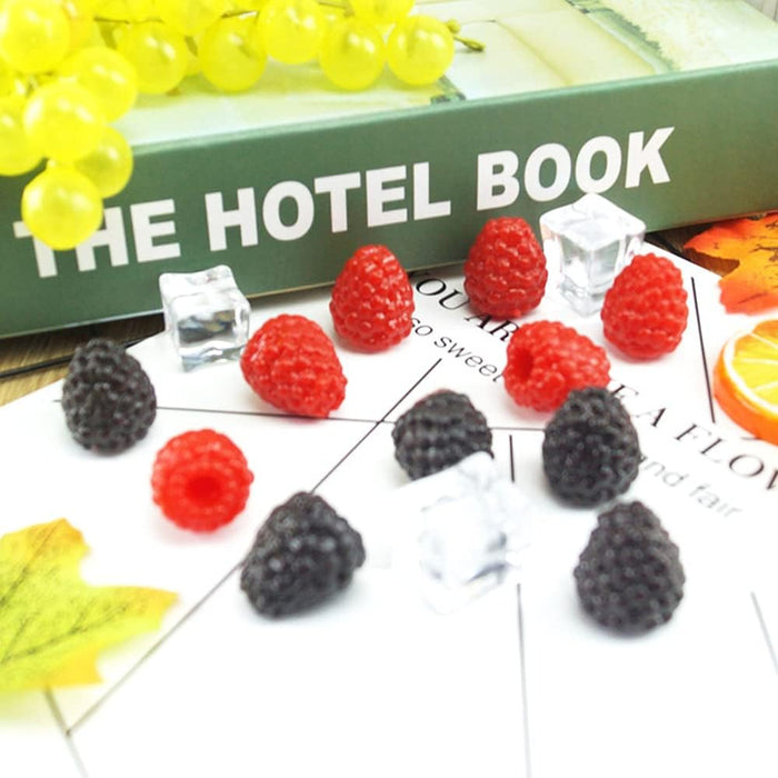 RAYNAG 20 piezas de frambuesas negras artificiales realistas simulación BlackBerry - Quierox - Tienda Online