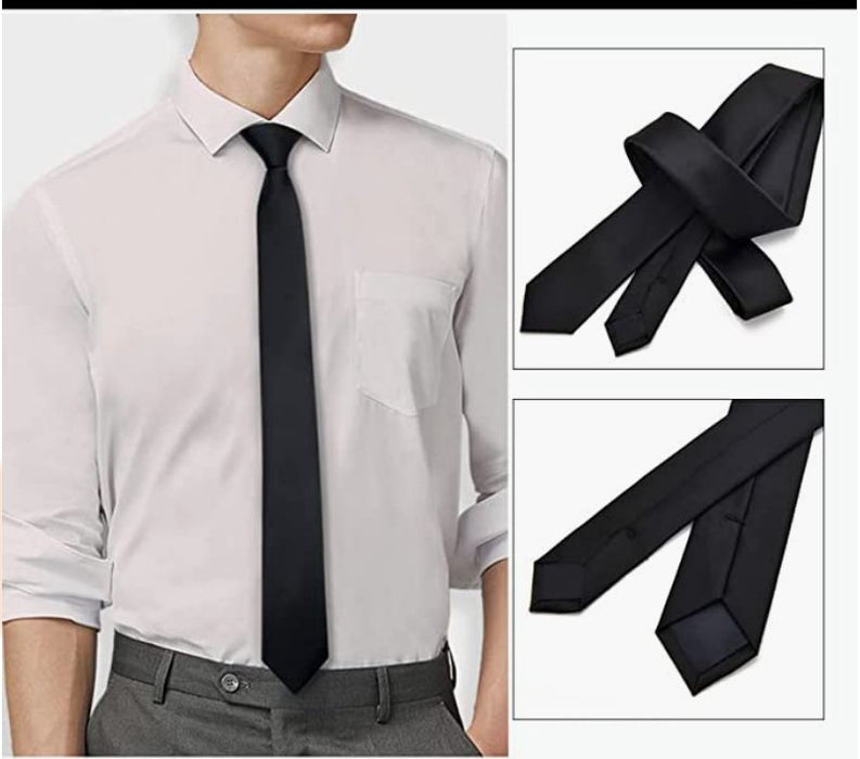 RBOCOTT Corbata delgada de 2.0 in de color sólido para hombres fiestas y negoci - Quierox - Tienda Online